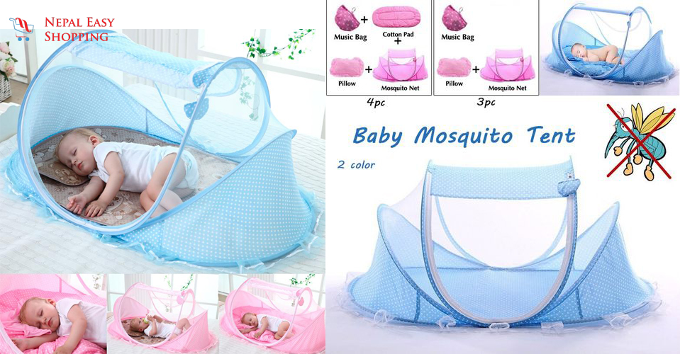 Baby Infant Bed  Mosquito Nets with Mattress Pillow